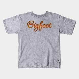 Bigfoot Blurred (with leaves) Kids T-Shirt